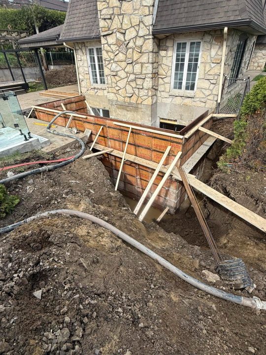 Fondation avec coffrage résidentiel
